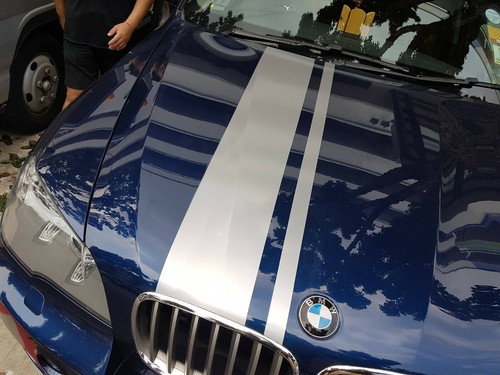 Bmw car bonnet stripes vinyl - bmw,