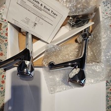 Deva Kitchen Sink Pillar Taps Club Style Heads Chrome