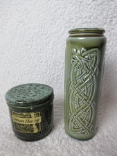 Two decorative lidded pots - two,