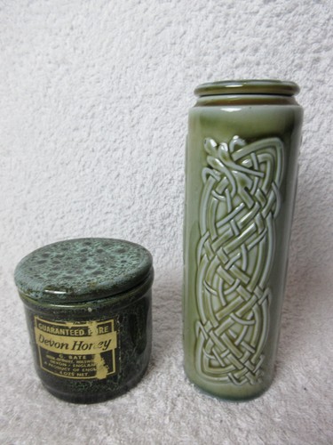 Two decorative lidded pots - decorative,