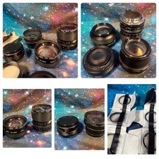 VINTAGE JOB LOT COLLECTION BUNDLE OF CAMERA LENSES LENS FILTERS