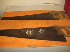 Vintage metal wooden handled  handsaws. 2 off . Bushman. 