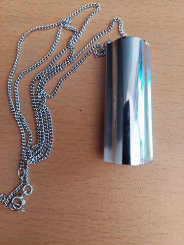 Silver rectangular bar - silver, pendant