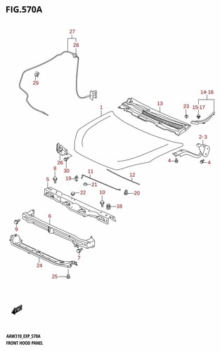 Suzuki genuine grommet latch - grommet,