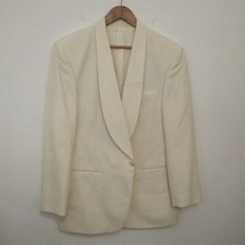 Vintage Cream Tuxedo Blazer 42