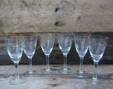 Vintage Set of 6 Floral/Grapes