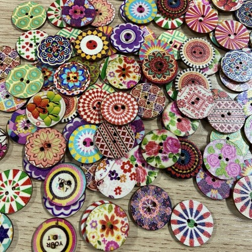 100pcs multi colored - multi-colored, wood