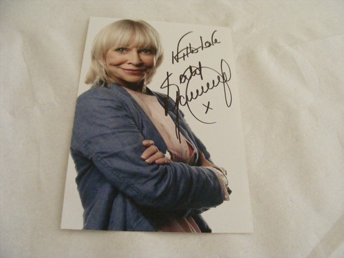 Katy manning signed photo - signed,