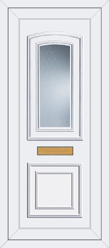 White full height upvc door - full,