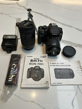 CANON EOS Rebel T5i 700D camera with extra lens, flash, Strap & Mini Tripod 