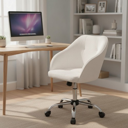 Boucle vanity chair - vanity, ergonomic