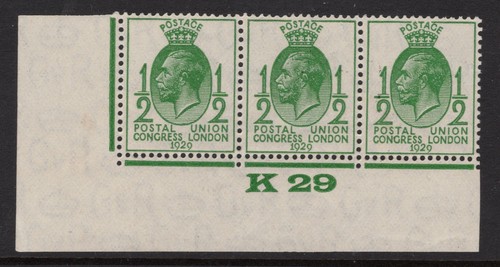 1929 green postal union - ½d,