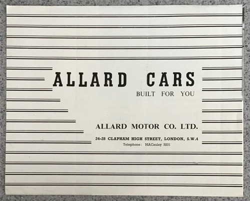 Allard car range sales - allard,