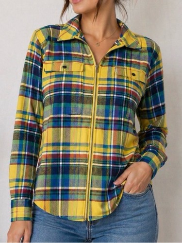 Chaps zip full front shirt - chaps, zip-full