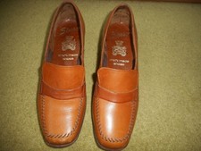 Vintage Skerry craft made ladies' shoes tan leather size 4 (Skerry Size 50C).