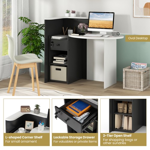 Corner reception desk multi - reception,