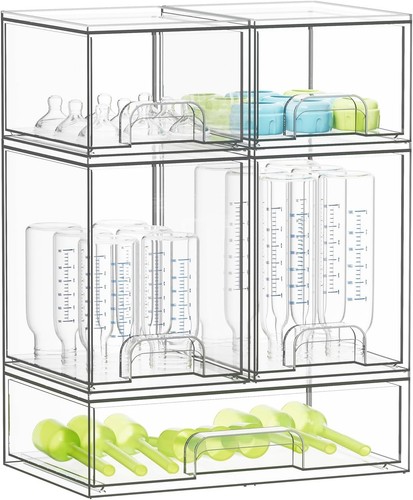 Set clear stackable storage - 5,