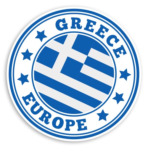 10cm greece flag - 10cm, vinyl