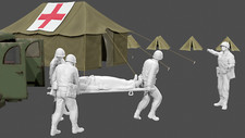 WWII US Field Hospital - Ambulance Crew - 5 Figure Set