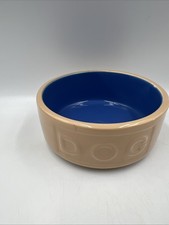 Mason Cash Blue Beige Ceramic Bowl For Dog Dogs D 5” England Vgc