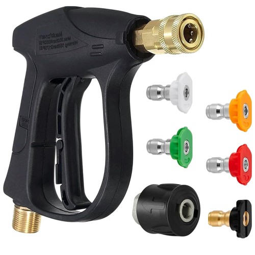 Short pressure washer - short, spray