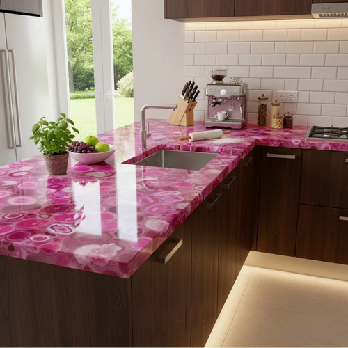 Pink agate granite quartz - granite,