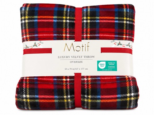 Motif luxury velvet throw - luxury,