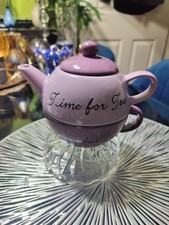 One person tea pot and cup