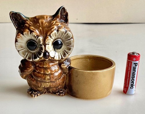 Vintage retro pottery owl - vintage,