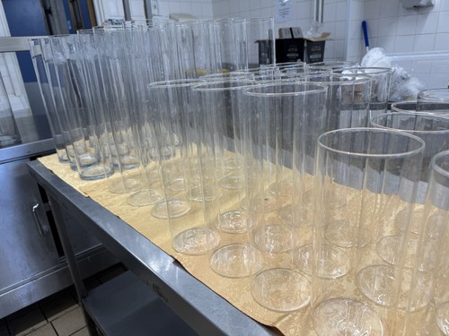 Glass cylinder vase - vase, set