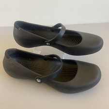 Crocs Alice Womens Shoes Size 9 Black Round Toe Slip On Mary Jane Work Ballet