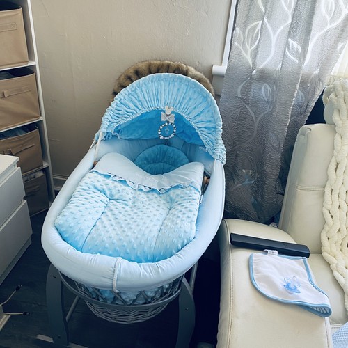 Moses basket and stand - basket, stand,
