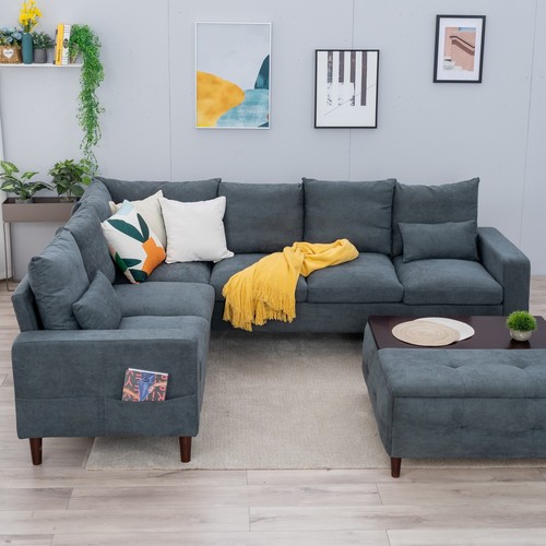 Panana seater shaped linen - 6, l-shaped