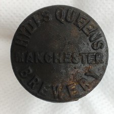 Hydes Queens Manchester Brewery antique vintage soda ginger beer bottle stopper