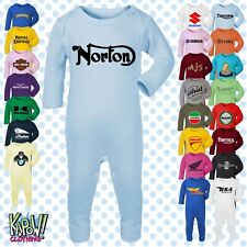 MOTORCYCLE Biker Classic Motorbike MotoGP Superbikes Baby Grow ROMPER Sleep Suit