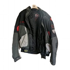 HEIN GERICKE PRO SPORTS Black Grey Red SIZE L MOTORBIKE JACKET Waterproof 
