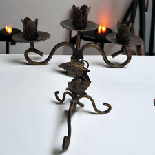 Vintage Wrought Iron Three Arm