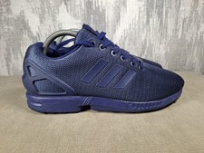 Mens Adidas ZX Flux Torsion Trainers Size UK 7 Triple Navy VGC