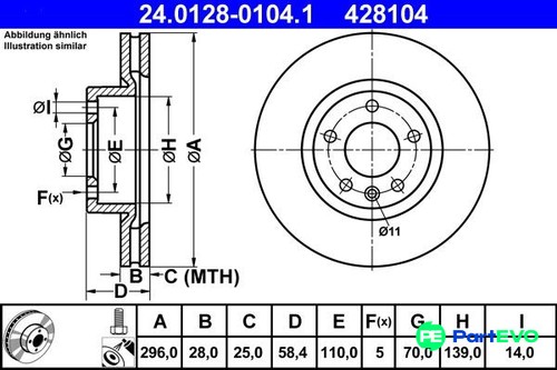 Ate brake disc 24012801041 - brake,