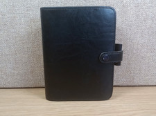Filofax Kent Pocket Organiser Folder Binder Planner In Black