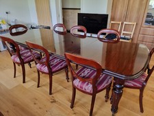 mahogany table and 8 chairs