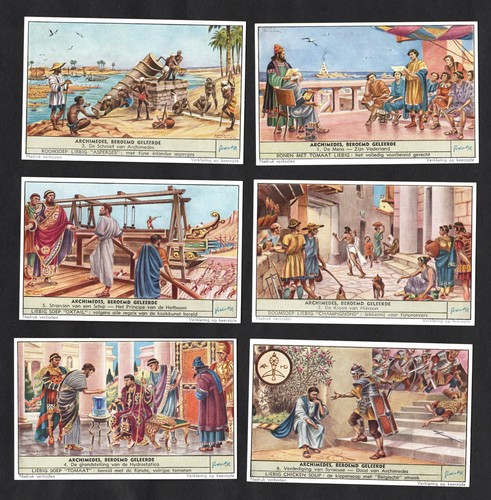 Archimedes cards set - archimedes, liebig