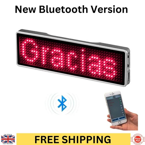 Led name badge - led,