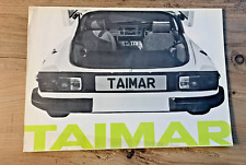 TVR TAIMAR + TURBO 1970s - COLLECTIBLE RETRO ORIGINAL CLASSIC CAR SALES BROCHURE