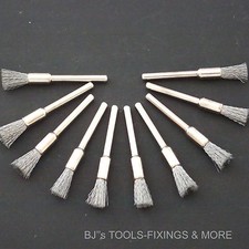 10 STEEL WIRE 5MM BRUSHES