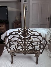 Ornate Brass Magazine Rack -