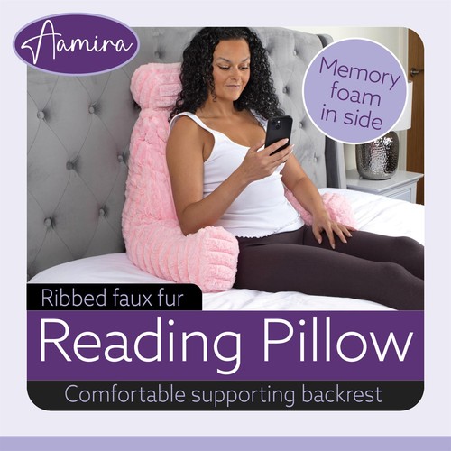 Pink reading pillow - reading,