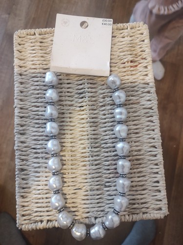 Big pearl necklace - pearl,