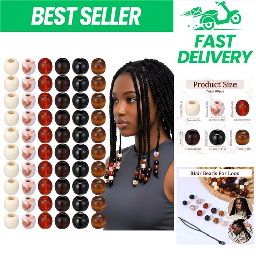 Pcs wooden hair beads for - 60,