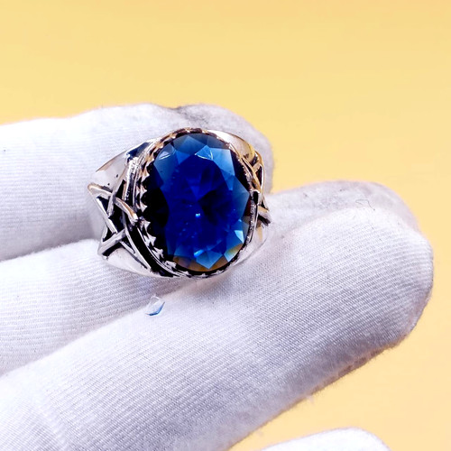 Blue tanzanite ring - blue,
